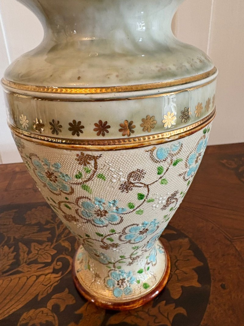 Pair of Antique Victorian Quality Doulton Vases - Image 13